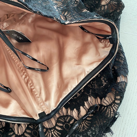 ‼️SALE‼️ NWT - CITY CHIC Black Lace Dress - Picture 9 of 11